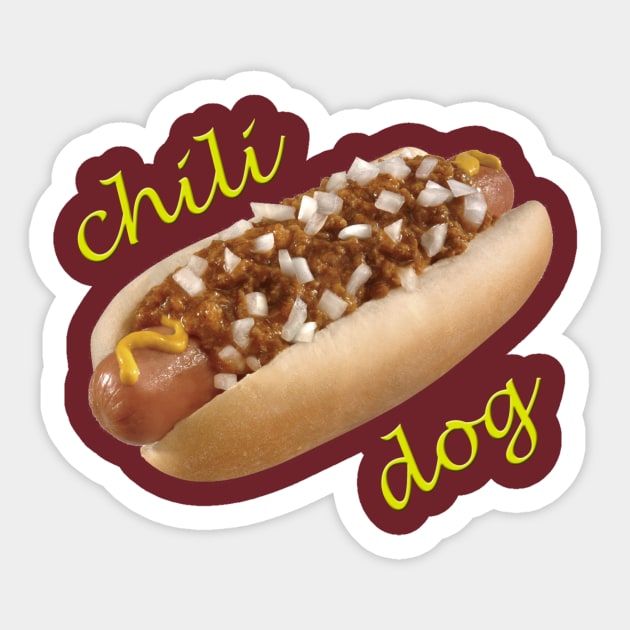 Chili Dog Sticker by pasnthroo